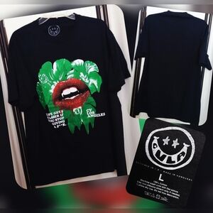 Black Graphic Men's T-Shirt Size Lg